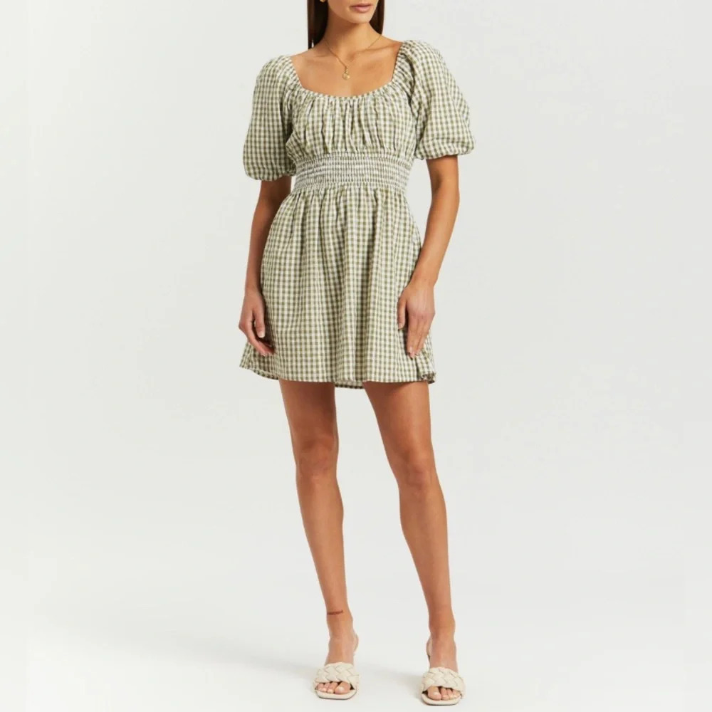 Faithfull The Brand Dress Women’s XS Axel Mini Dress Gingham Cottagecore